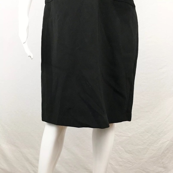 Ann Taylor LOFT career dress black snake print zip - Picture 3 of 8